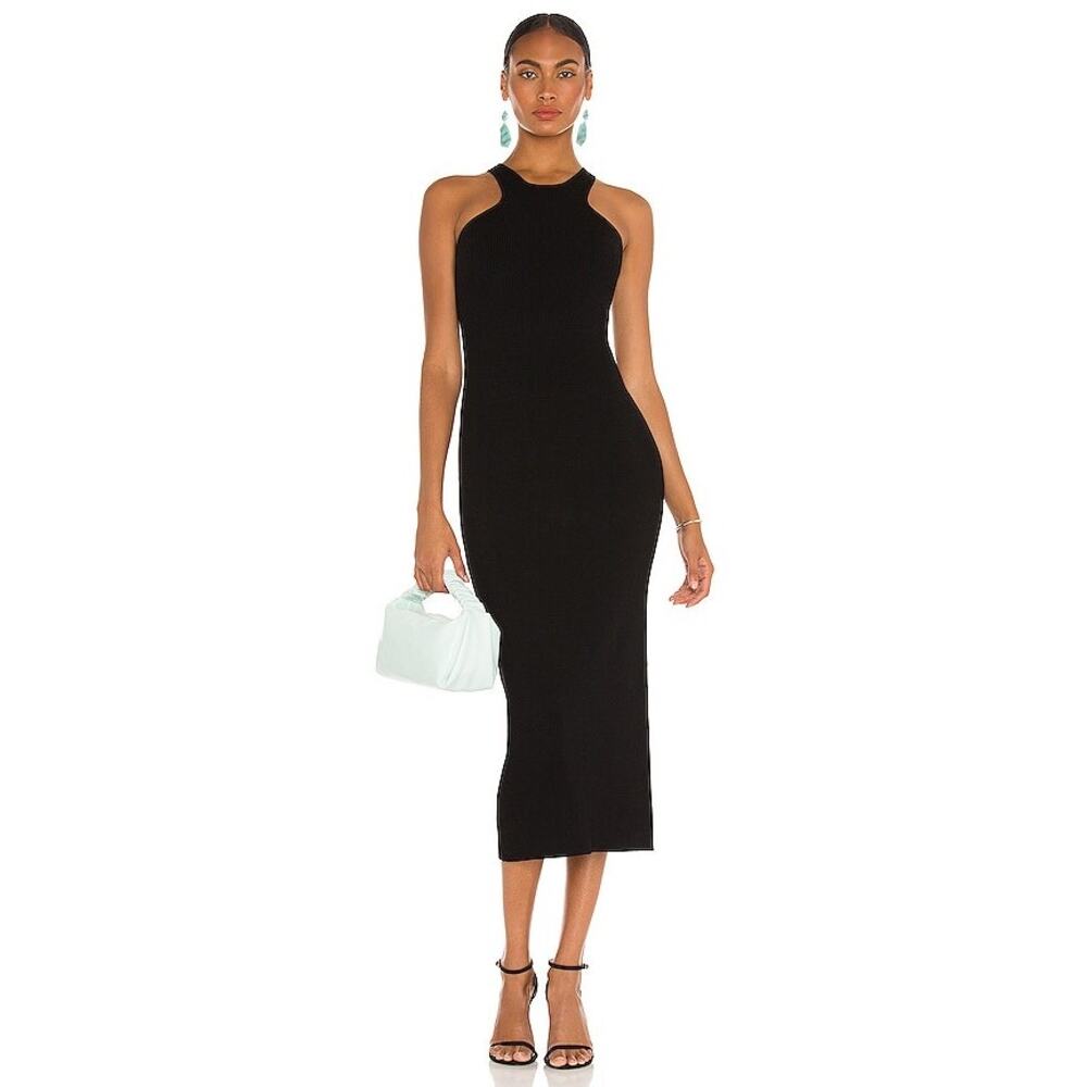 $511 GAUGE81 Avila Maxi Ribbed Dress in Black - M